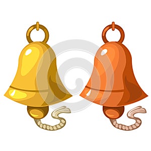 Classic bell on white background. Vector isolated