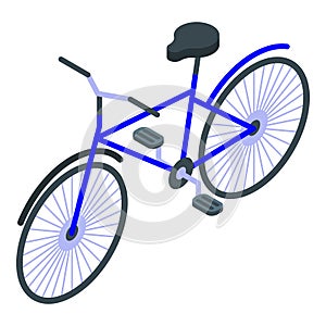 Classic bicycle icon, isometric style