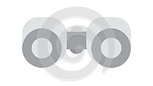 Classic Binoculars Optical Device Icon, vector design Generative AI