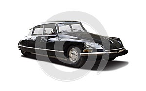 Classic Citroen DS front view isolated on white background photo
