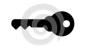 Classic Black Key Icon, Access and Security Symbol, vector design Generative AI