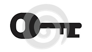 Classic Black Key Icon Ã¢â¬' Access & Security Vector Symbol, vector design Generative AI