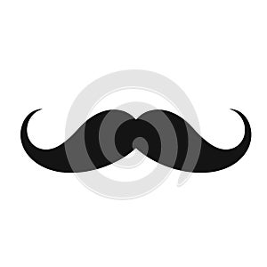 Classic black mustache vector icon