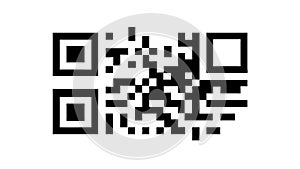 Classic Black QR Code Digital Barcode, vector design Generative AI
