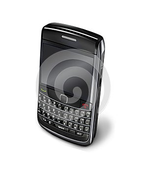 Classic black smartphone with qwerty keyboard