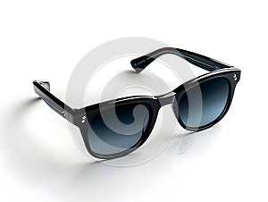 Classic black sunglasses with a clean white background