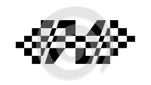 Classic Black and White Checkered Pattern Geometric Vector, vector design Generative AI
