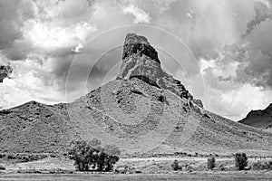 Classic Black and White Landscape Castle Rock Wyoming