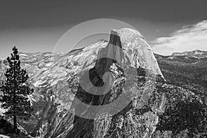 Classic Black and White Landscape of Yosemite Valley