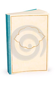 Classic blank book cover - clipping path