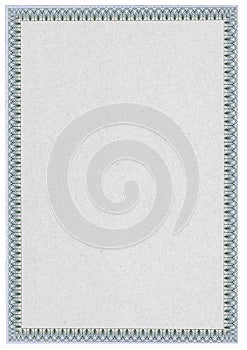 Classic blank diploma or certificate with border