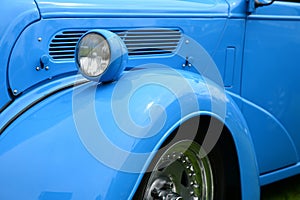 Classic blue car