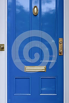 Classic Blue Front Door in New England