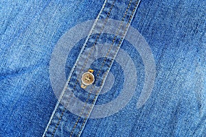 classic blue jeans texture with button for pattern and background