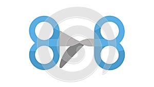 Classic Blue Scissors Tool Vector Icon for Cutting, vector design Generative AI