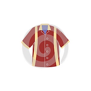 Classic bowling shirt vector illustration