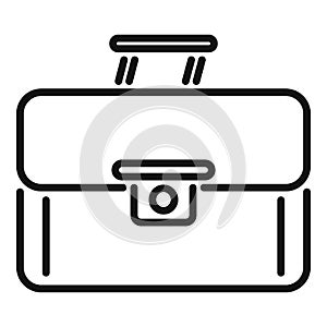 Classic briefcase icon outline vector. Business case