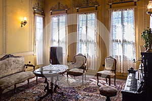 Classic living room with a piano