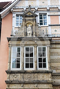 Classic building of Renaissance style in Hamelin, Germany