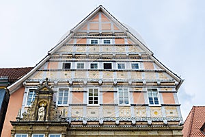 Classic building of Renaissance style in Hamelin, Germany