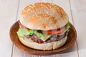 classic burger close-up