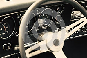 Classic car dashboard