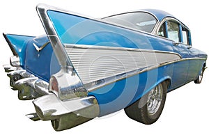 Classic Car, Fifties, Vintage Tail Fin, Isolated