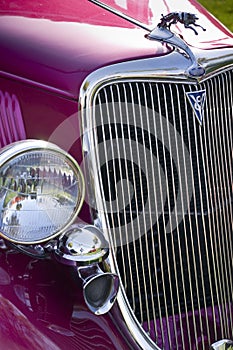 Classic car with Gleaming Grille Work