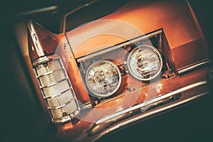 Classic Car Headlamp Closeup