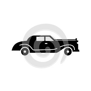 Classic car icon or logo isolated sign symbol vector illustration