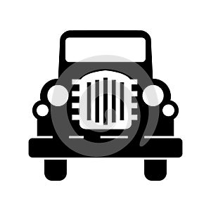 Classic car icon or logo isolated sign symbol vector illustration