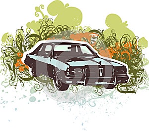 Classic car illustration