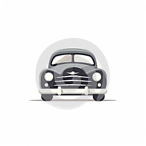 Classic Car Logo on White Background for Branding and Advertising.