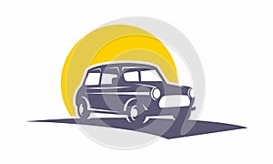Classic car mini logo retro