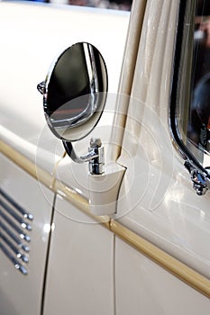 Classic car rear view mirror