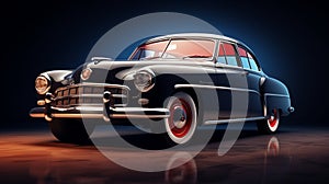 Classic car with a sleek silhouette photo