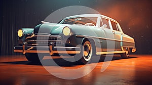 Classic car with a sleek silhouette photo