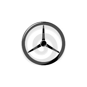 classic car steering wheel illustration. Element of car repair for mobile concept and web apps. Detailed classic car steering