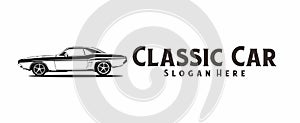 Classic Car vector logo illustration