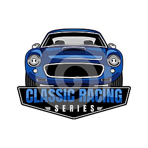 CLASSIC CARS RACING SERIES LOGO DESIGN ILLUSTRATION