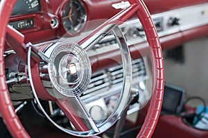 Classic cars steering wheel