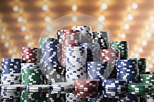 Classic casino, Poker Chips background