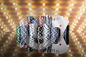 Classic casino, Poker Chips background