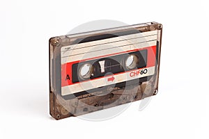 Classic cassette tape. Old cassette tape. Cassette tape.
