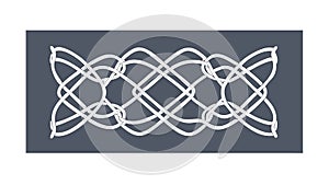 Classic Celtic Knot Interlaced Border Pattern, vector design Generative AI
