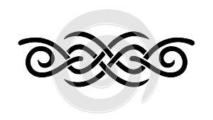 Classic Celtic Knot Intertwined Border Vector, vector design Generative AI