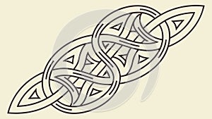 Classic Celtic Knot: Intricate Interwoven Pattern Symbol, vector design Generative AI