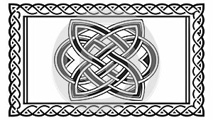 Classic Celtic Knot in Rectangular Frame, Timeless Design, vector design Generative AI
