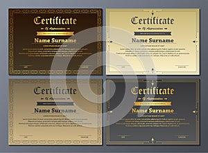 Classic certificate award template