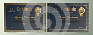 Classic certificate award template